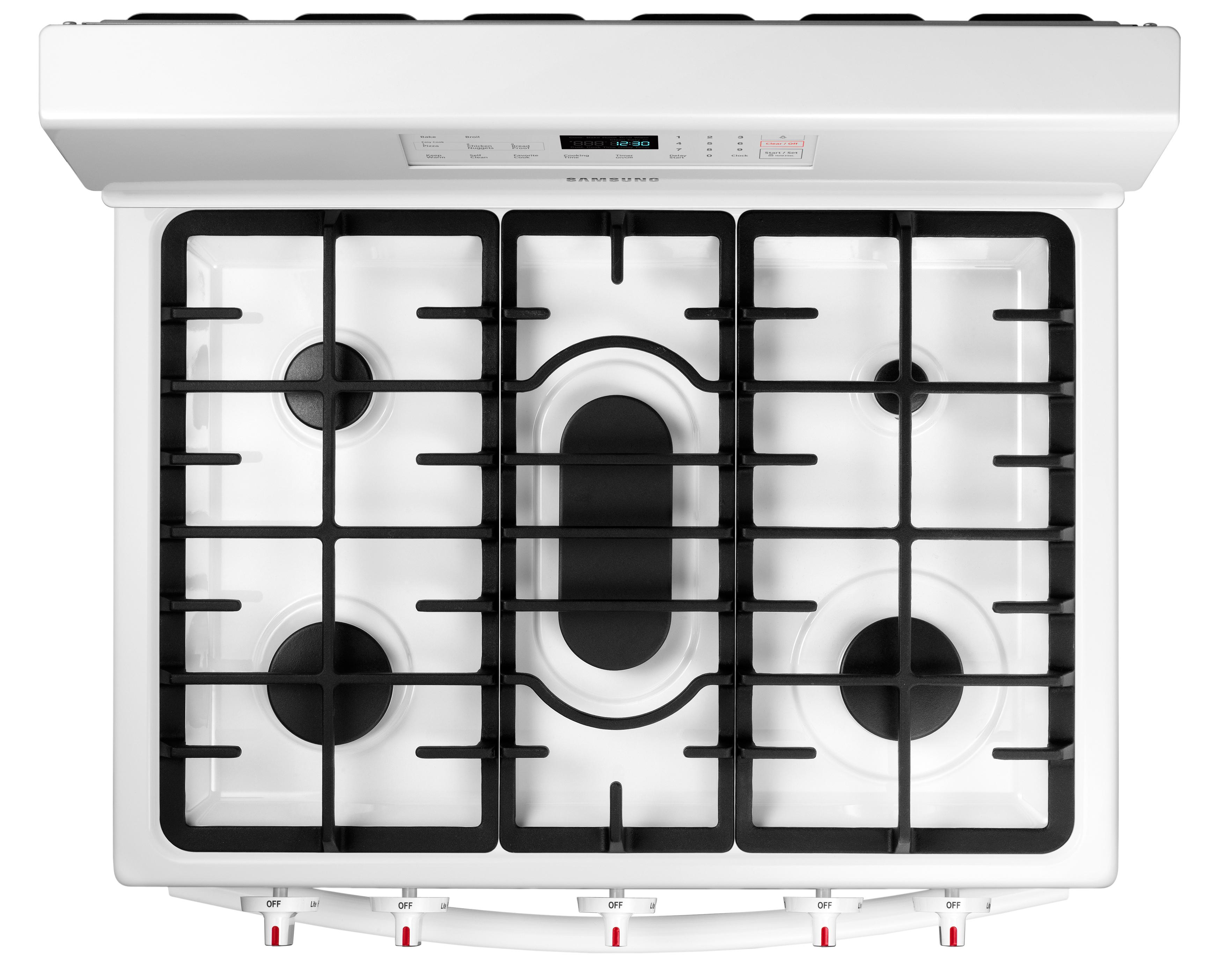 Samsung Appliances 30" Freestanding Gas Range with Fiver Burner Cooktop